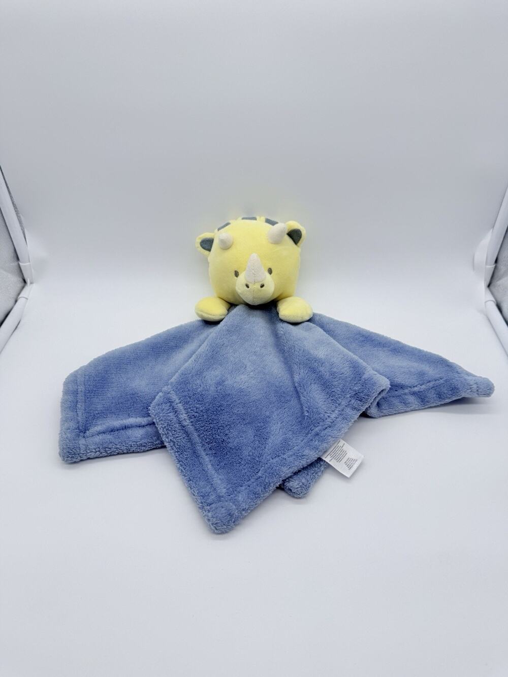 Kyle & Deena Dinosaur Lovey Security Blanket Triceratops Yellow Blue Baby Plush